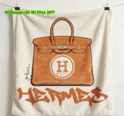 Hermès Birkin Bag Graffiti H Logo Flannel Sofa Throw Blanket IMG_5353